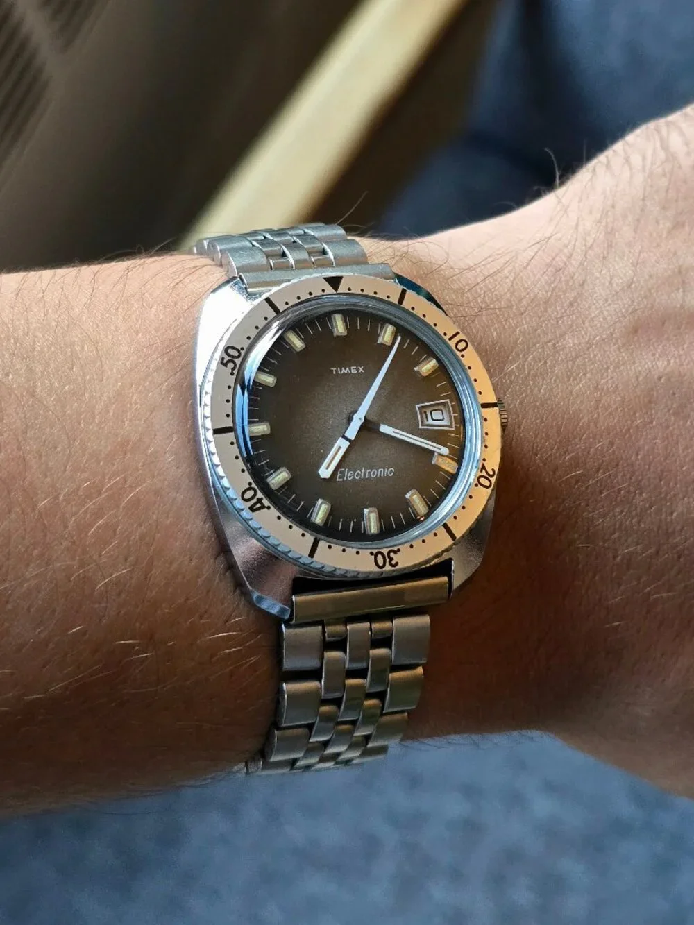 1973 Timex Electronic, Diver Style, Not A Quartz, Great Britain, Men's, 36mm